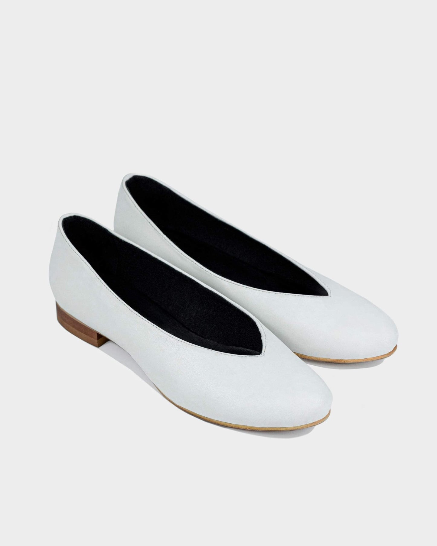 Pumps White Nopal ballerinas made of cactus leather - Vegan America