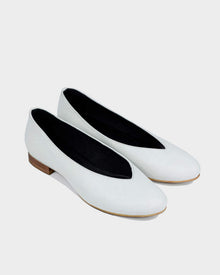 Pumps White Nopal ballerinas made of cactus leather - Vegan America