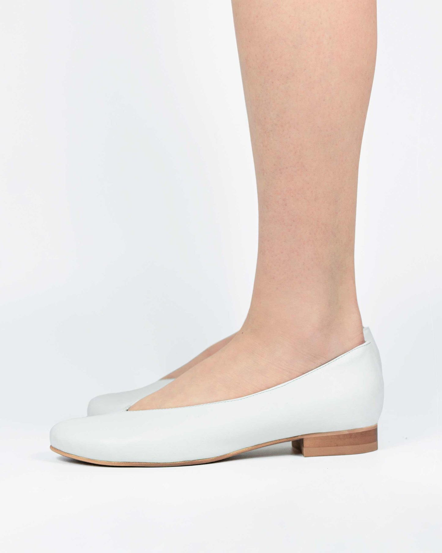 Pumps White Nopal ballerinas made of cactus leather - Vegan America