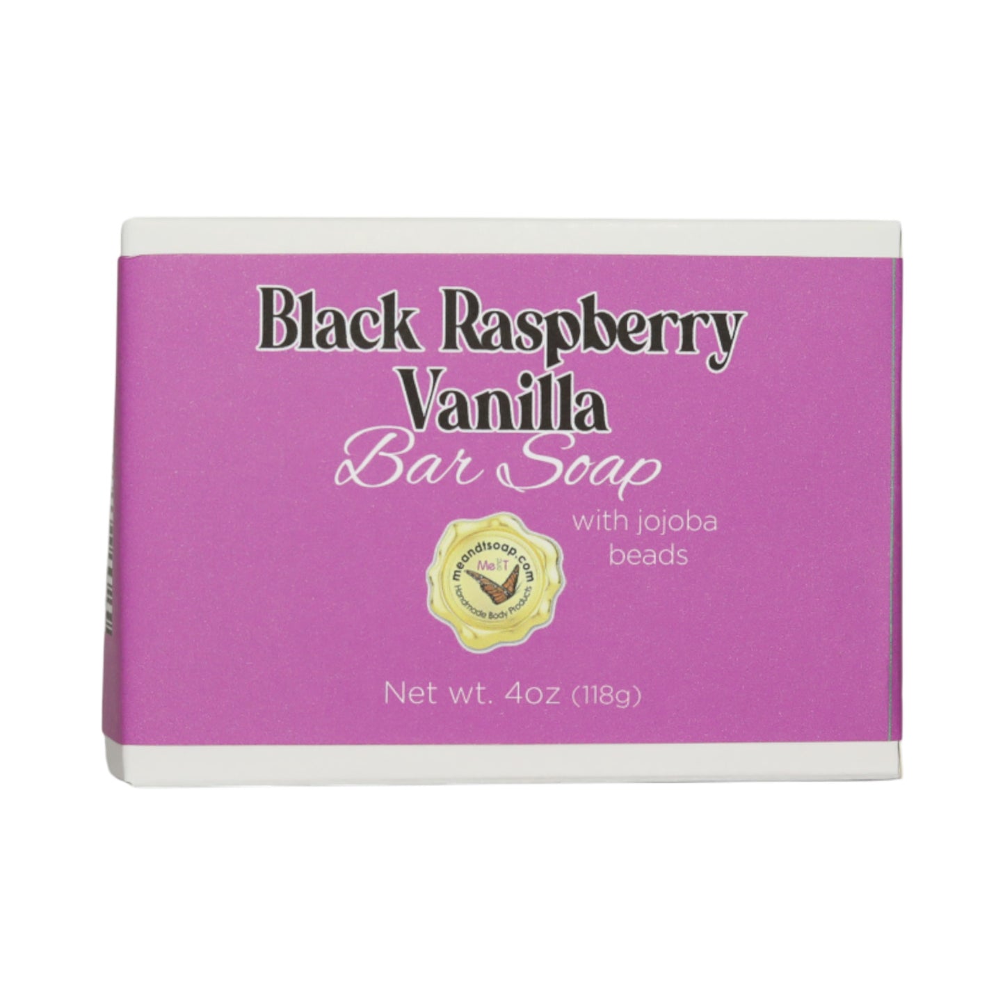 Black Raspberry Vanilla Bar Soap with jojoba beads for gentle exfoliation