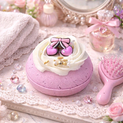 croc charm bath bomb donuts in black raspberry vanilla