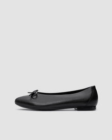 Mossy Pumps Black ballet flats with a bow - Vegan America