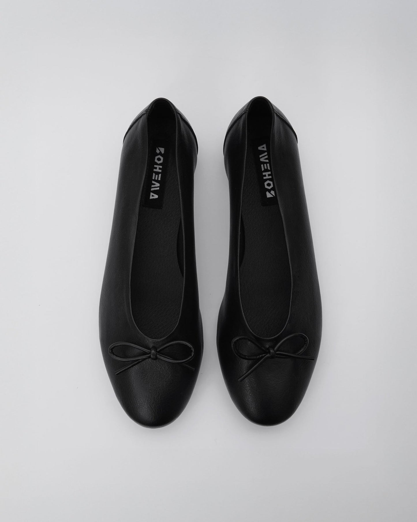 Mossy Pumps Black ballet flats with a bow - Vegan America