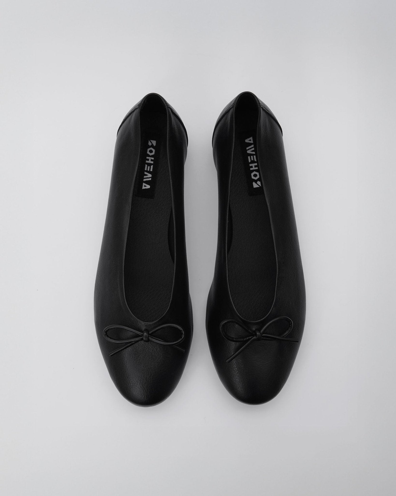 Mossy Pumps Black ballet flats with a bow - Vegan America