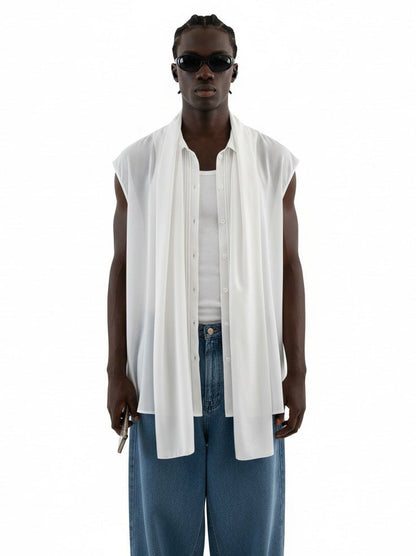 Eucalyptus Scarf Sleeveless Blouse - Vegan America