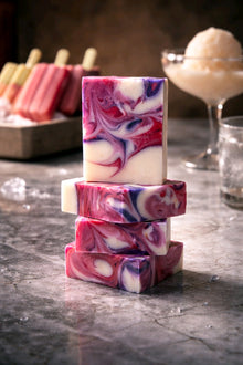 bomb pop bar soap with frozen treats in the background