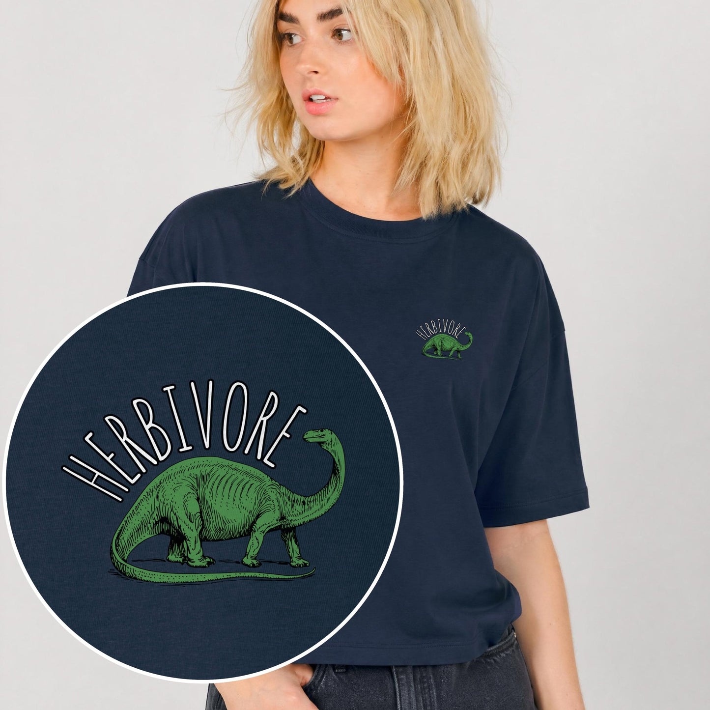 Herbivore Brontosaurus Women's Boxy T-Shirt - Vegan America