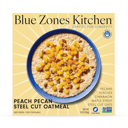 Peach Pecan Steel Cut Oatmeal - Vegan America