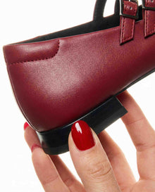 Cherry Mary Jane Pumps burgundy ballerinas - Vegan America
