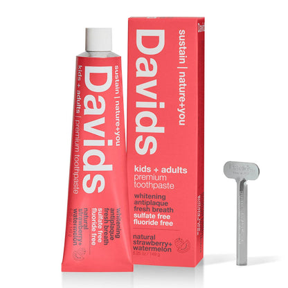 Davids Premium Toothpaste - Kids+Adults - Strawberry Watermelon