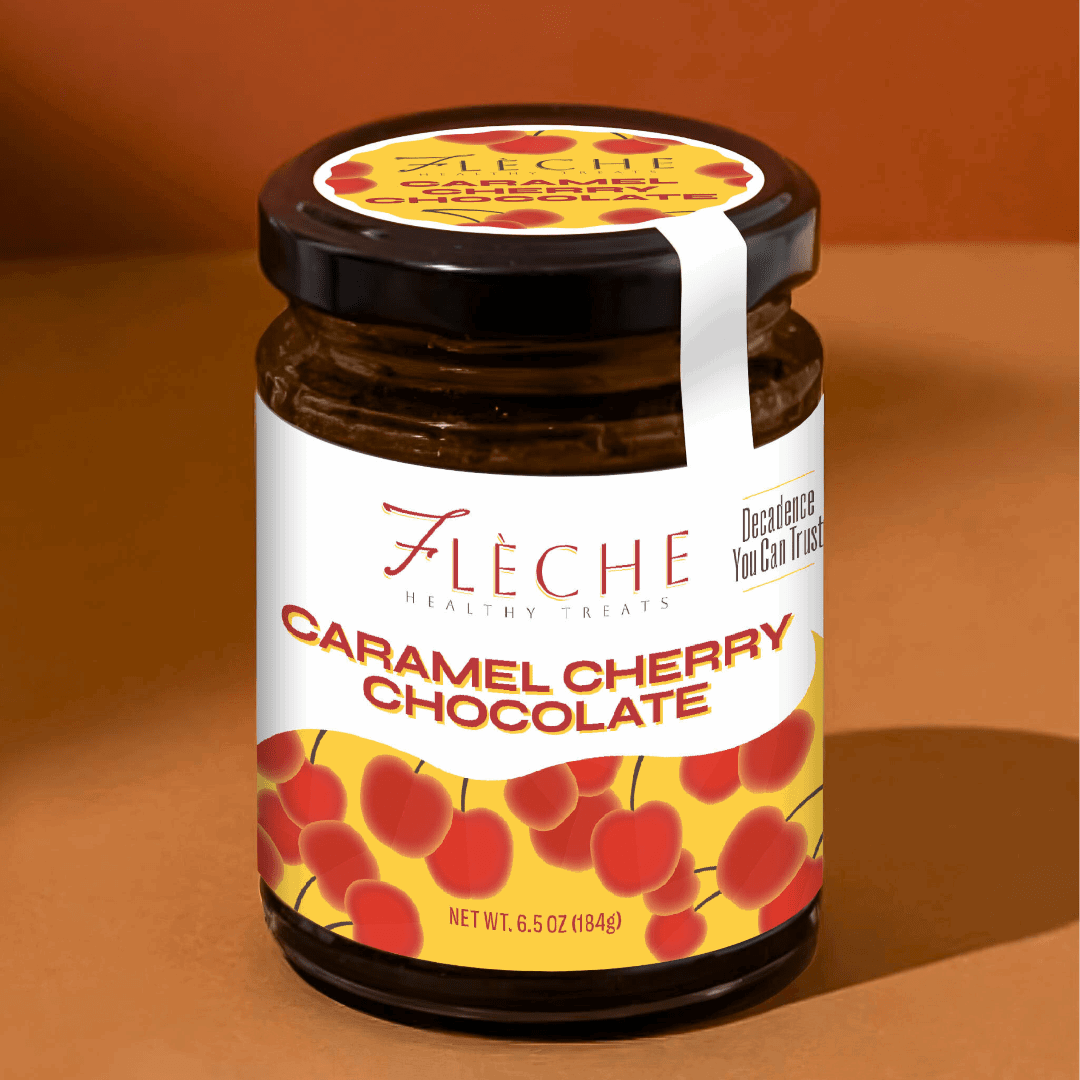 Caramel Cherry Chocolate Spread | Flèche Healthy Treats