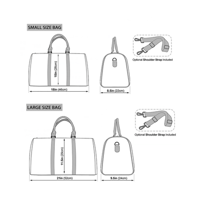 VEGAN Faux Leather Travel Duffle Bag