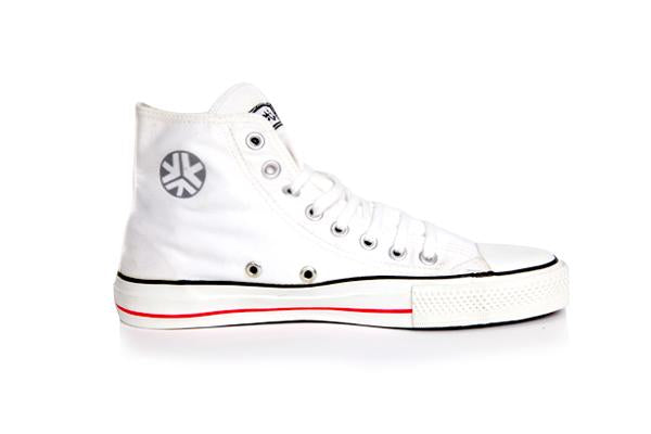 High Top Sneakers, White Stripe