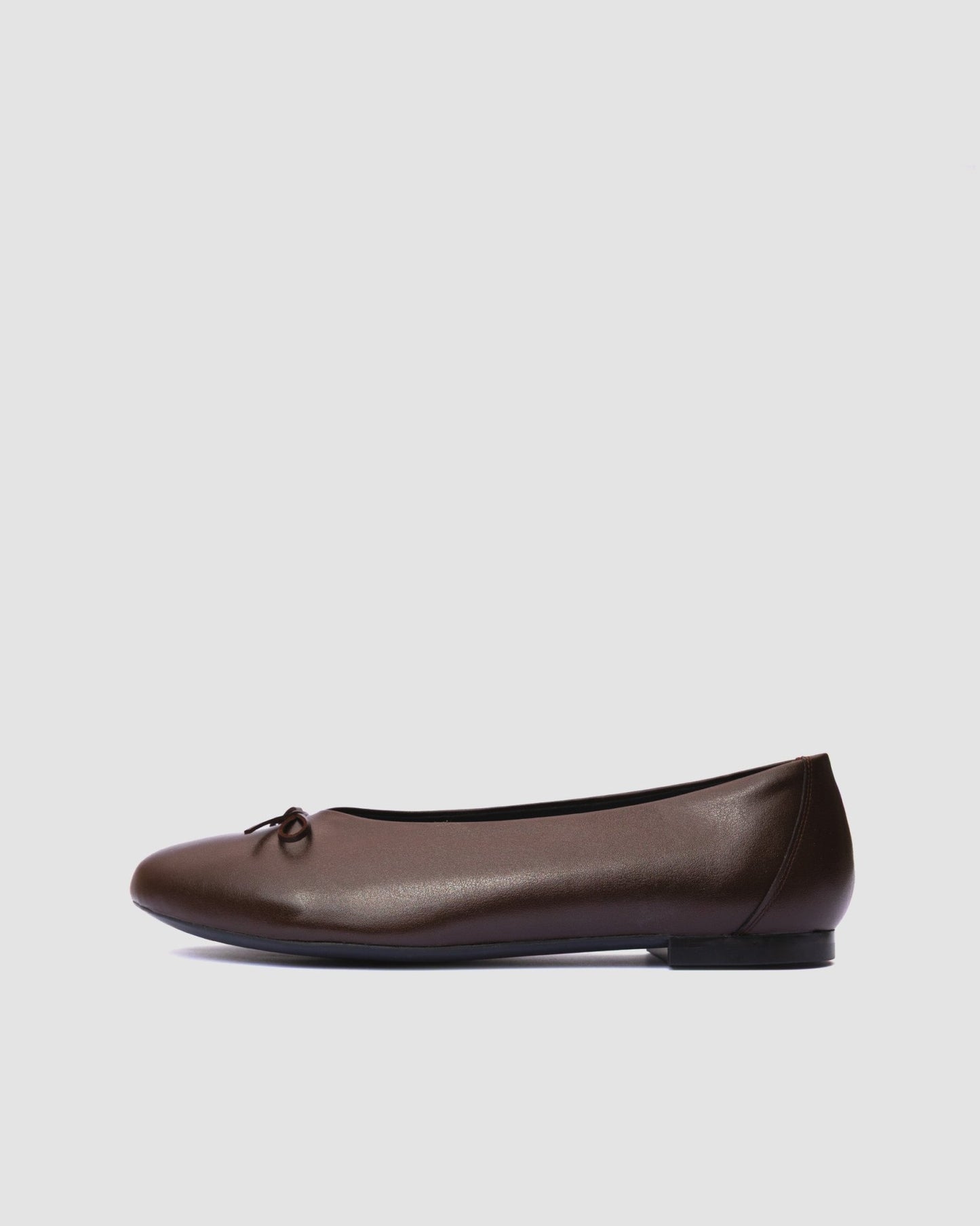 Mossy Pumps Chocolate brown ballet flats with a bow - Vegan America