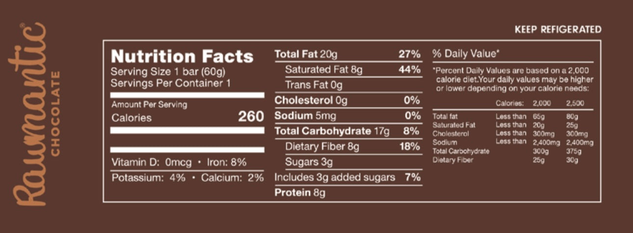 Dark Raw Chocolate Vegan Protein Bars 6 or 12 Pack