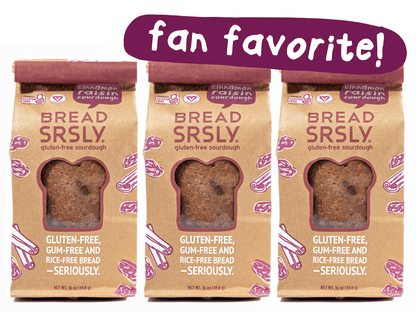 Cinnamon Raisin Gluten-Free Sourdough - 3 Pack (Gum-Free, Rice-Free) - Vegan America