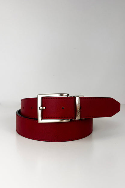 Reverse reversible belt – Black/Red