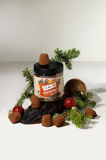 Vegan Christmas Truffles Gift Jar 130g | Dairy-Free Holiday Chocolate