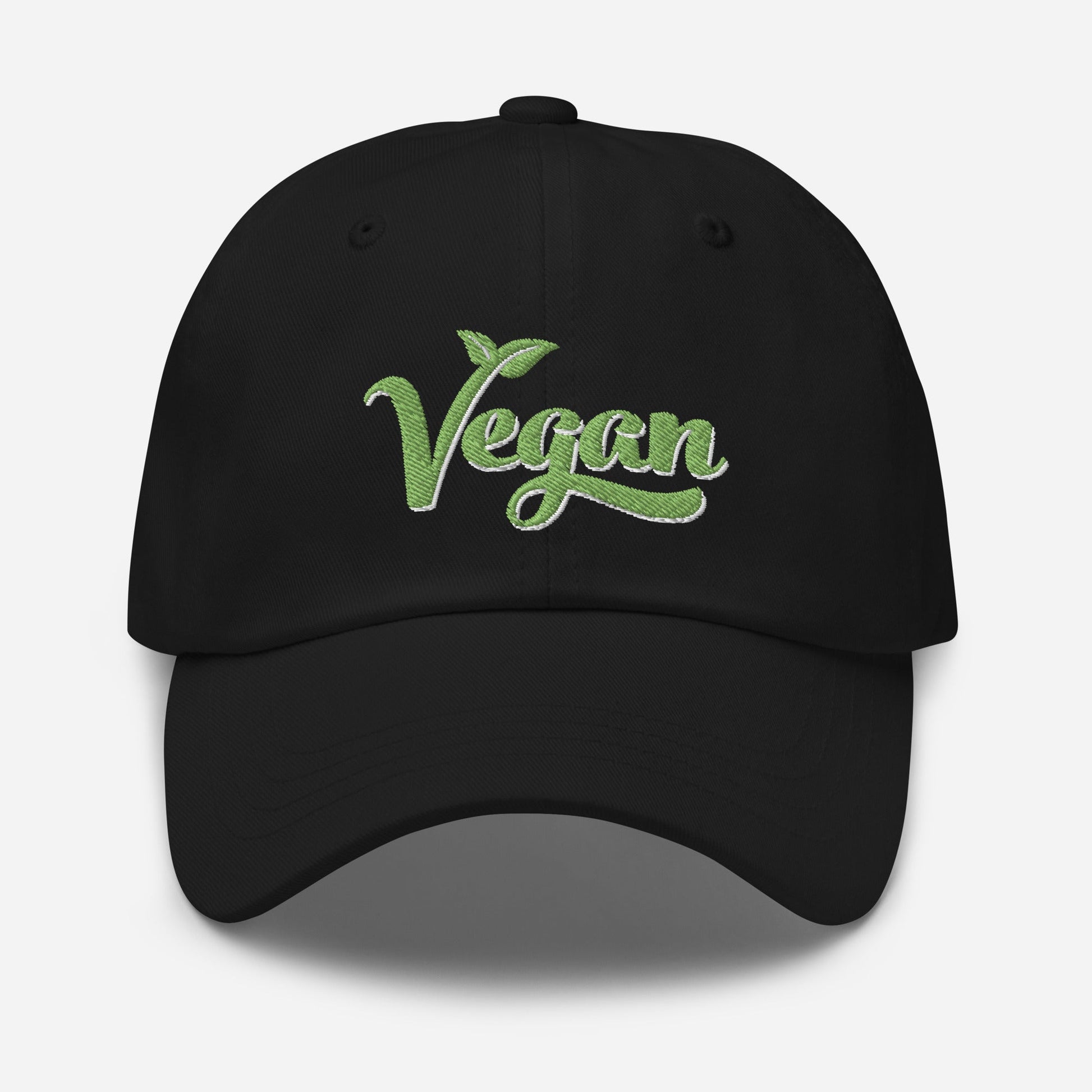 Vegan Hat / Cap With Premium Green and White Stitched Embroidery - Vegan America