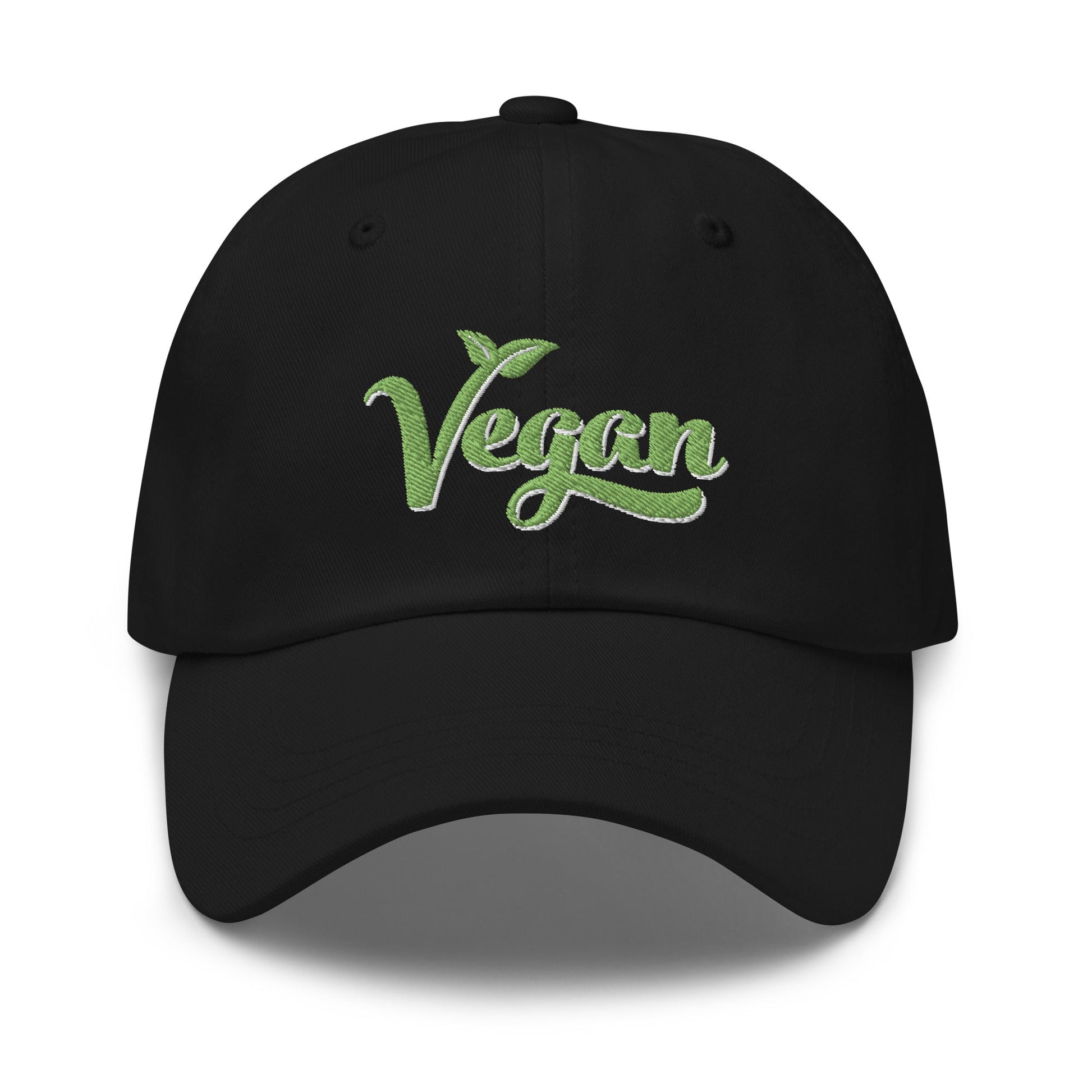 Vegan Hat / Cap With Premium Green and White Stitched Embroidery - Vegan America