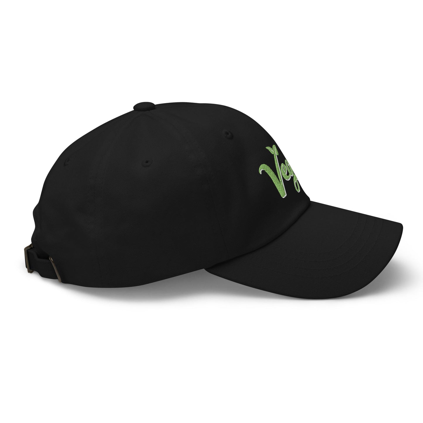 Vegan Hat / Cap With Premium Green and White Stitched Embroidery - Vegan America