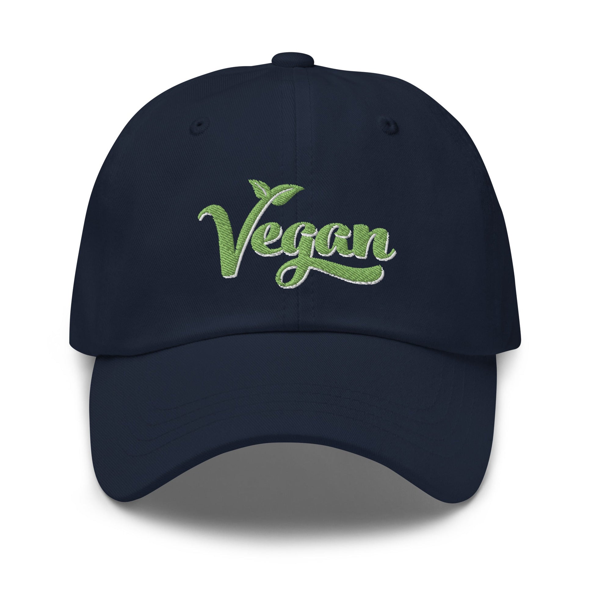 Vegan Hat / Cap With Premium Green and White Stitched Embroidery - Vegan America