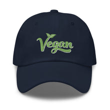 Vegan Hat / Cap With Premium Green and White Stitched Embroidery - Vegan America