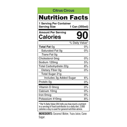 Coaqua Citrus Circus Coconut Water