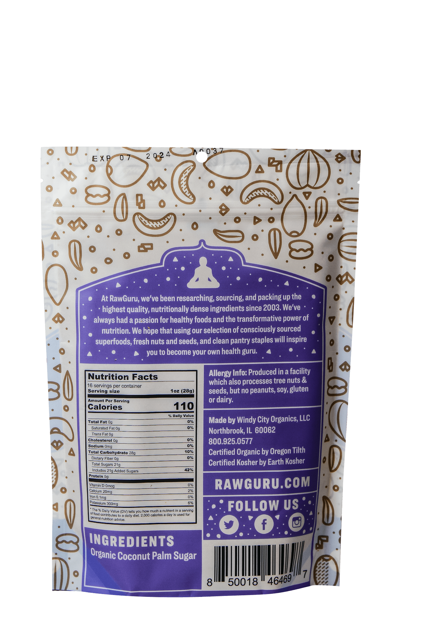 RawGuru Organic Bali Coconut Sugar | 16 oz - Vegan America