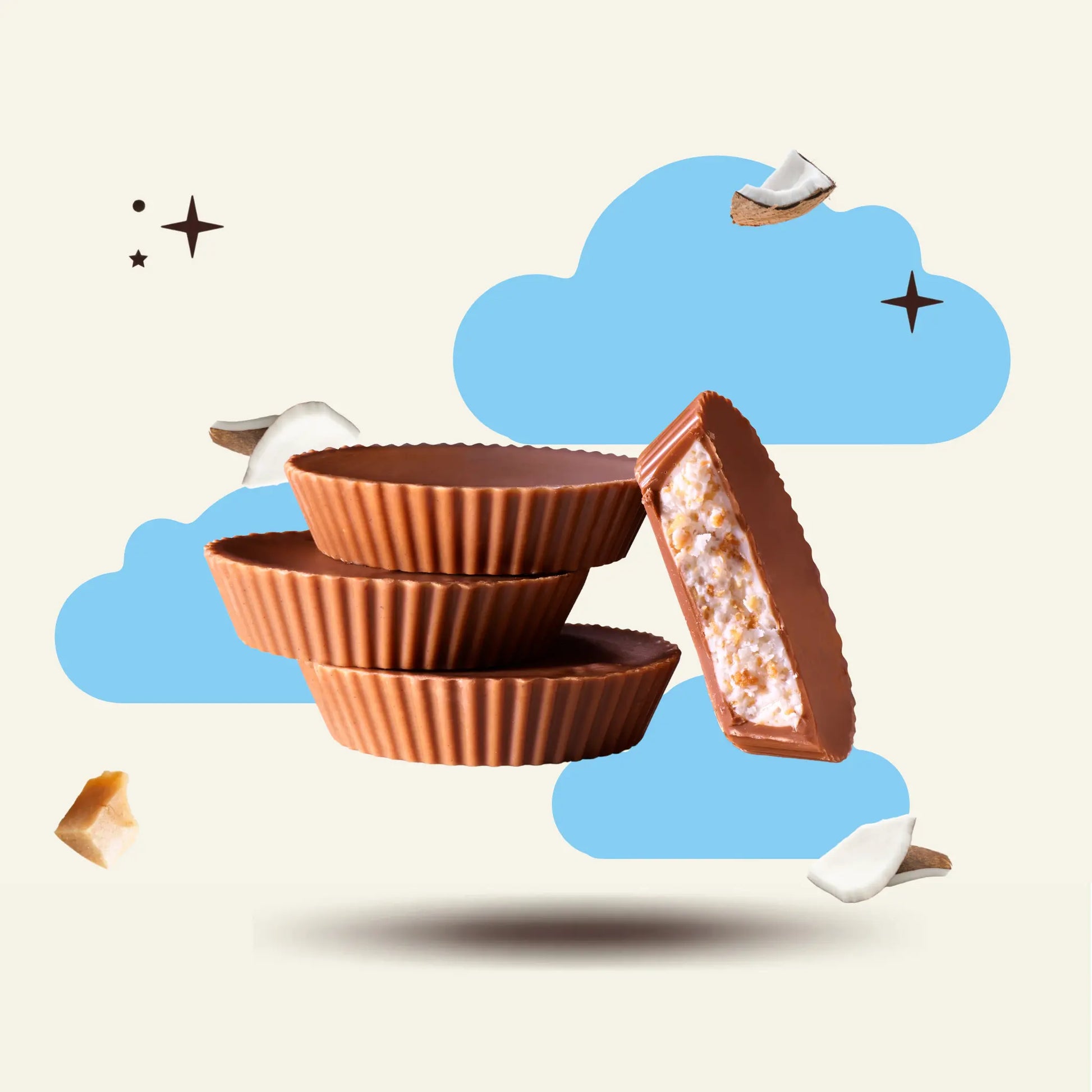 Caramelized Coconut Cups (bag of 5) - Vegan America