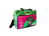computer bag pet food package green, pink with black dog - Vegan America
