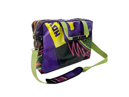 computer bag publicity banner bright purple - Vegan America