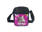 crossbody bag pink & black cat food packages - Vegan America
