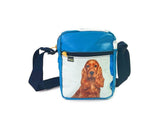 crossbody bag blue & orange dog food packages - Vegan America