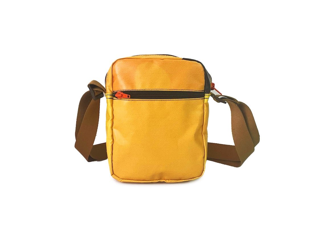 crossbody bag publicity banner full yellow - Vegan America