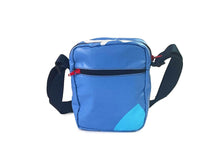 crossbody bag pink, yellow & blue cat food packages - Vegan America