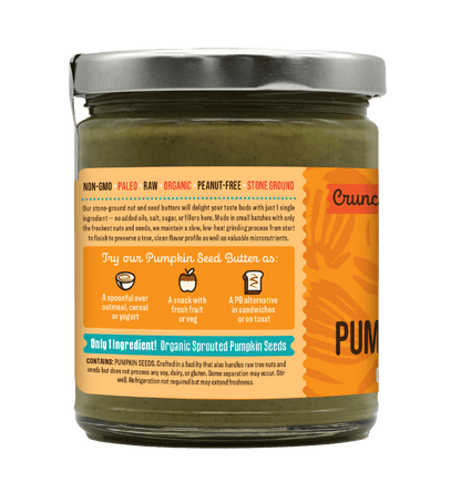 Organic Crunchy Sprouted Pumpkin Seed Butter - Vegan America