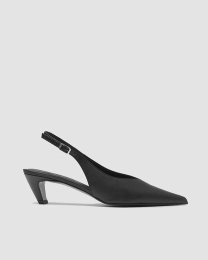 Kitten Heels Black pointy toe pumps - Vegan America