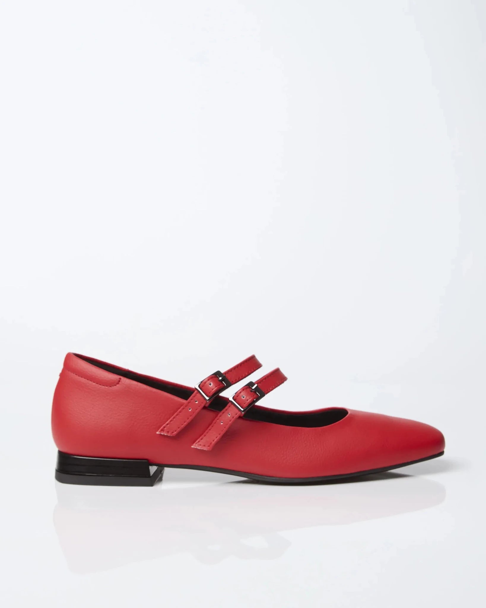 Strawberry Mary Jane Pumps red ballerinas - Vegan America