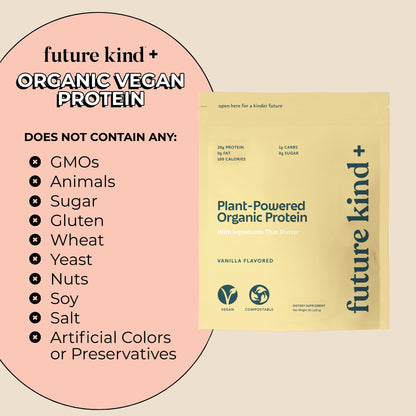 Organic Vegan Protein Powder - Vanilla Flavored