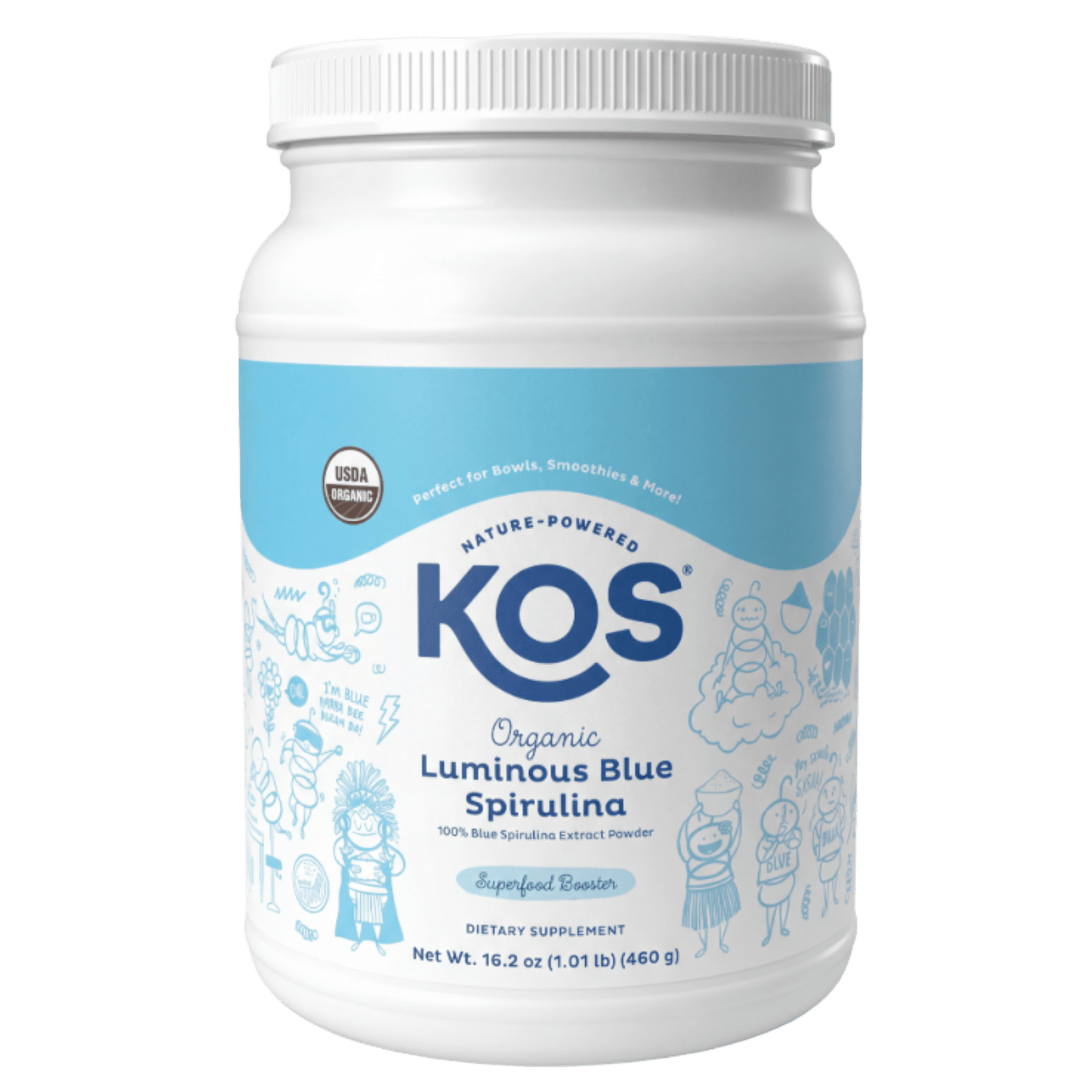 Organic Blue Spirulina Powder Bottle 460g - Vegan America