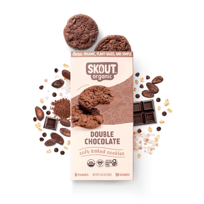 Skout Organic Double Chocolate Soft Baked Cookies - Vegan America