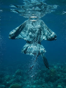 Whale Harmony Draped Eucalyptus Dress - Vegan America