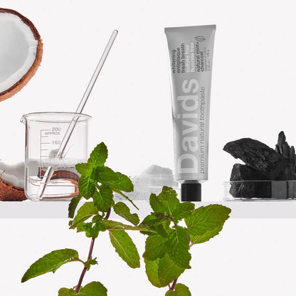 Davids Premium Toothpaste - Charcoal+Peppermint - Vegan America