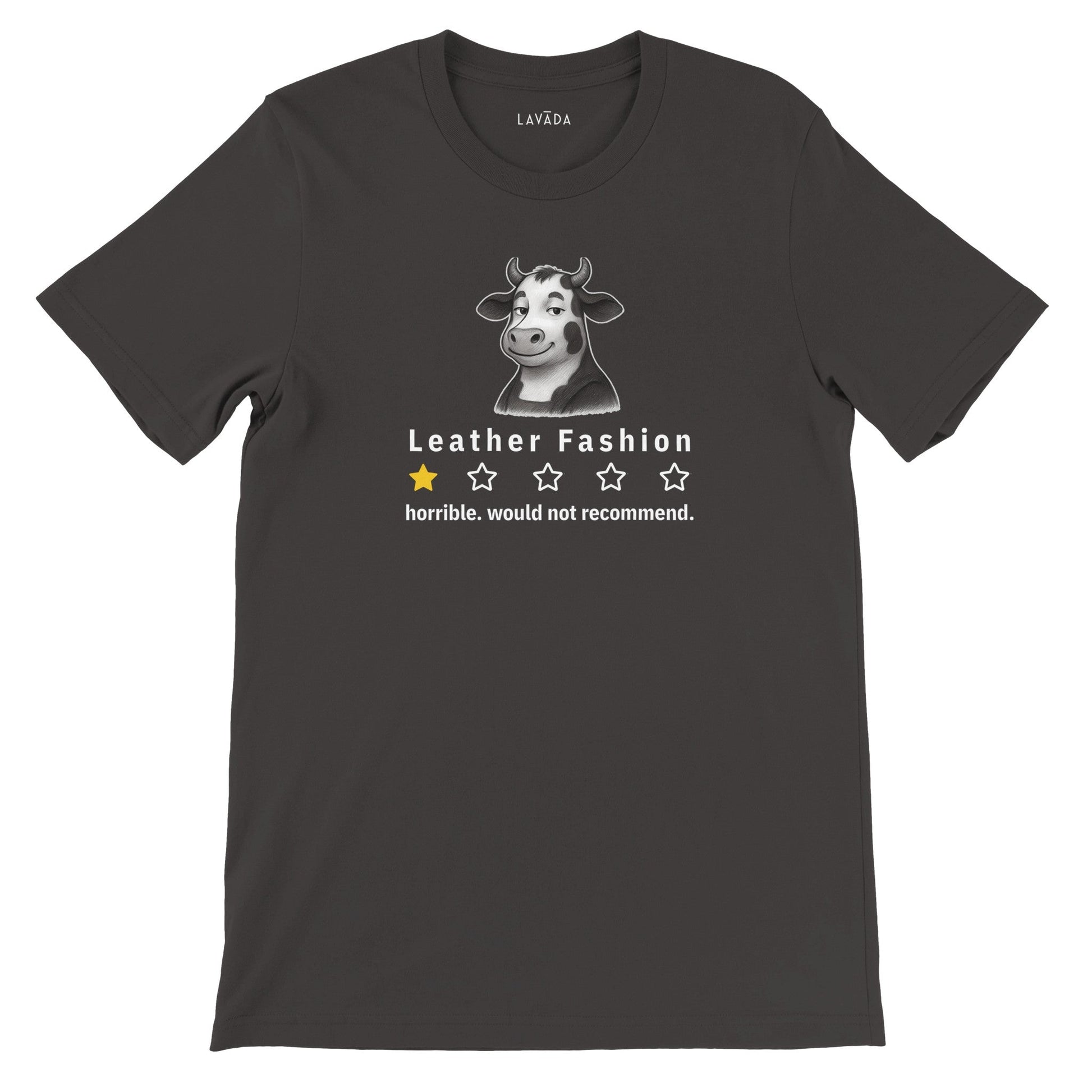 Funny Vegan 'Cow Critic' Premium Tshirt (Dark Colors), 100% Cotton - Vegan America