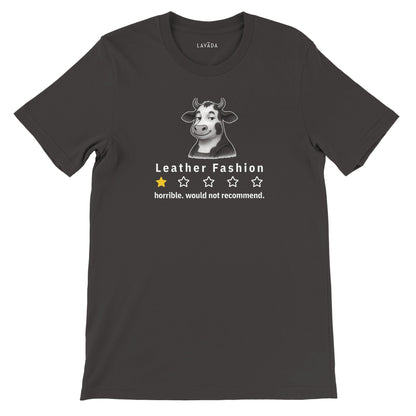 Funny Vegan 'Cow Critic' Premium Tshirt (Dark Colors), 100% Cotton - Vegan America