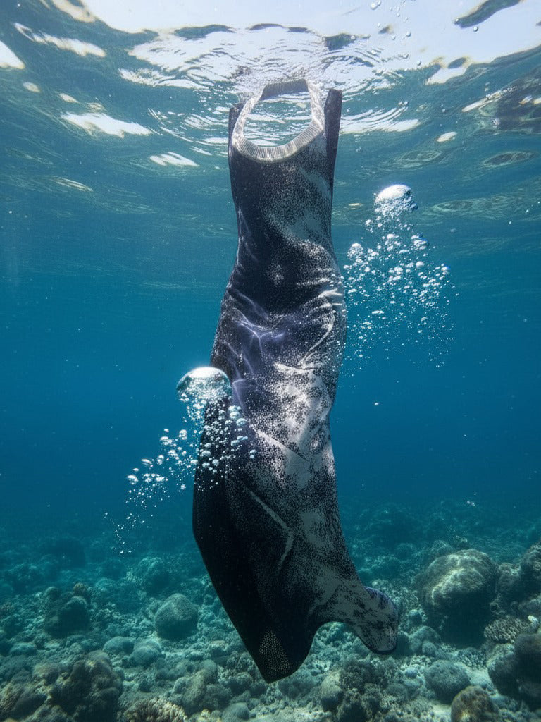 OCEAN SPINE KNITTED ORGANIC GOWN