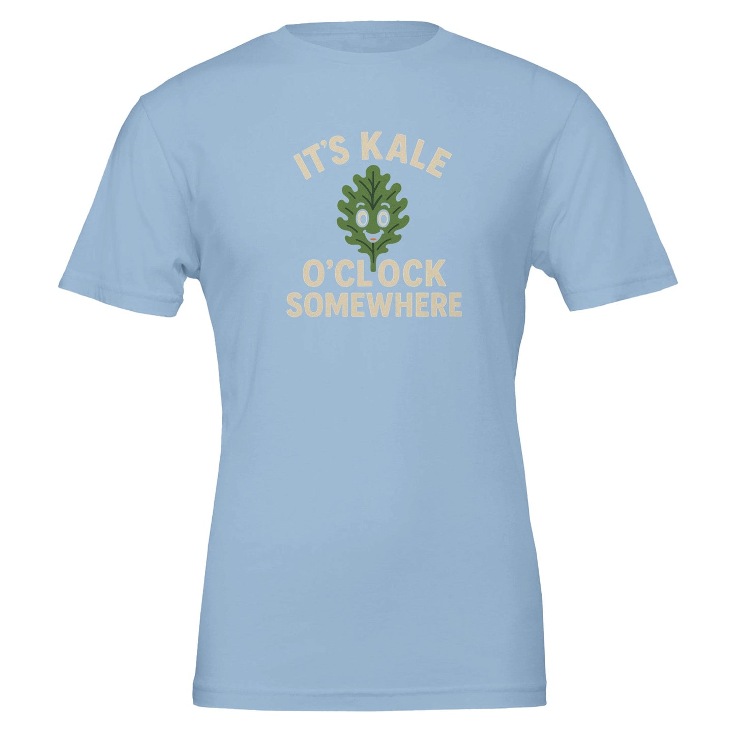 Funny Vegan Premium Tshirt - It's Kale O'clock (Light Colors) - Vegan America