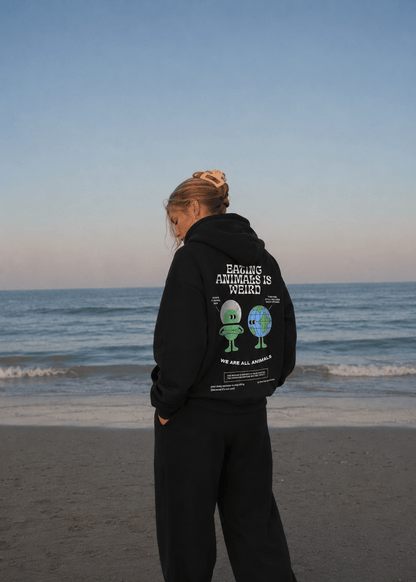 EATING ANIMALS IS WEIRD HOODIE - Vegan America