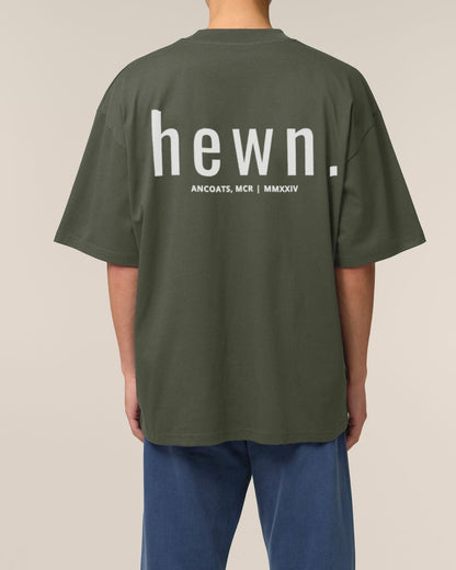 Men's Organic Cotton Signature Oversized T-Shirt | Pine Green Khaki